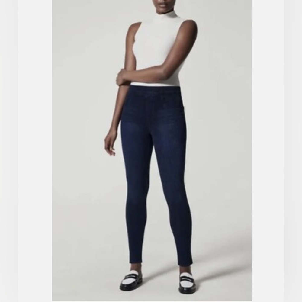 BNWT SPAX Women's ankle Jeans-ish leggings size S in twilight rinse